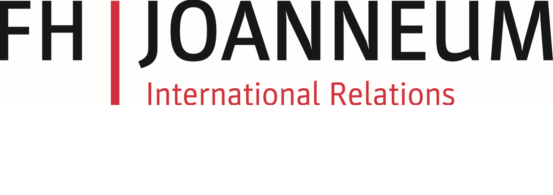 FH Joanneum International Relations Logo. Die Organisation ist ein zufriedener Anwender von HappyOrNot in der Steiermark.
