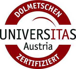 Label für die Zertifizierung unseres Dolmetschers in Österreich.